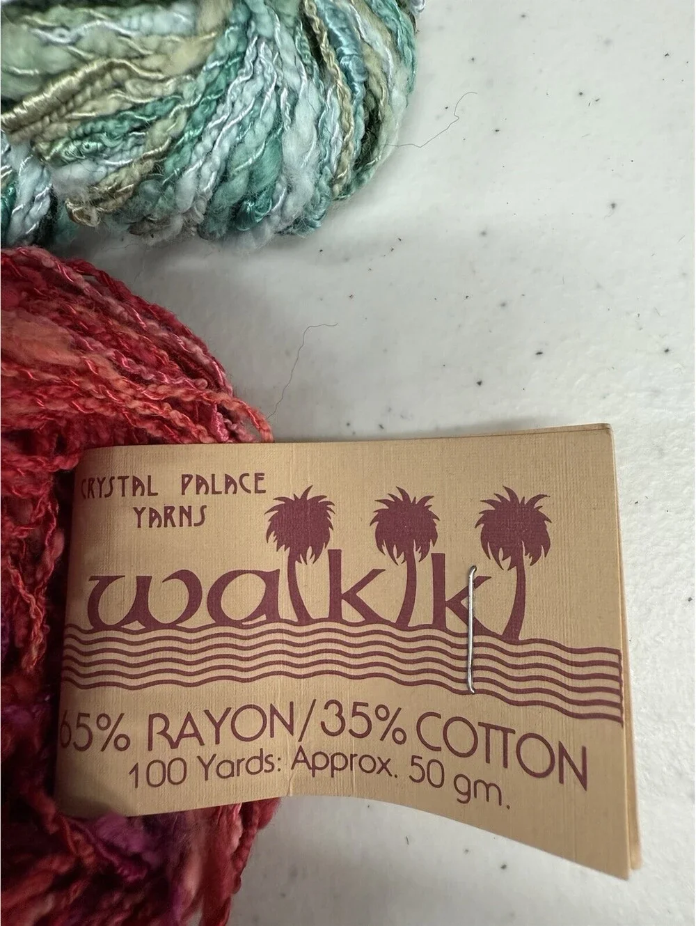 Crystal Palace Yarn ‘Waikiki’ Rayon/Cotton Yarn Color 2842&2833 - 2 Skein Lot